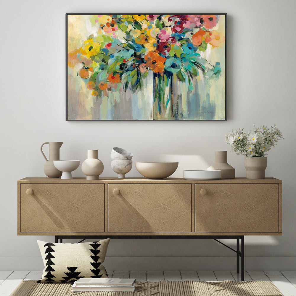 wall-art-print-canvas-poster-framed-Cloud of Flowers-by-Silvia Vassileva-Gioia Wall Art