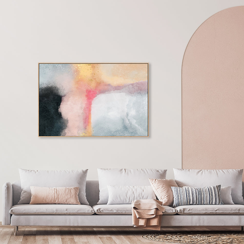 wall-art-print-canvas-poster-framed-Cloudy Pastel Watercolour-GIOIA-WALL-ART