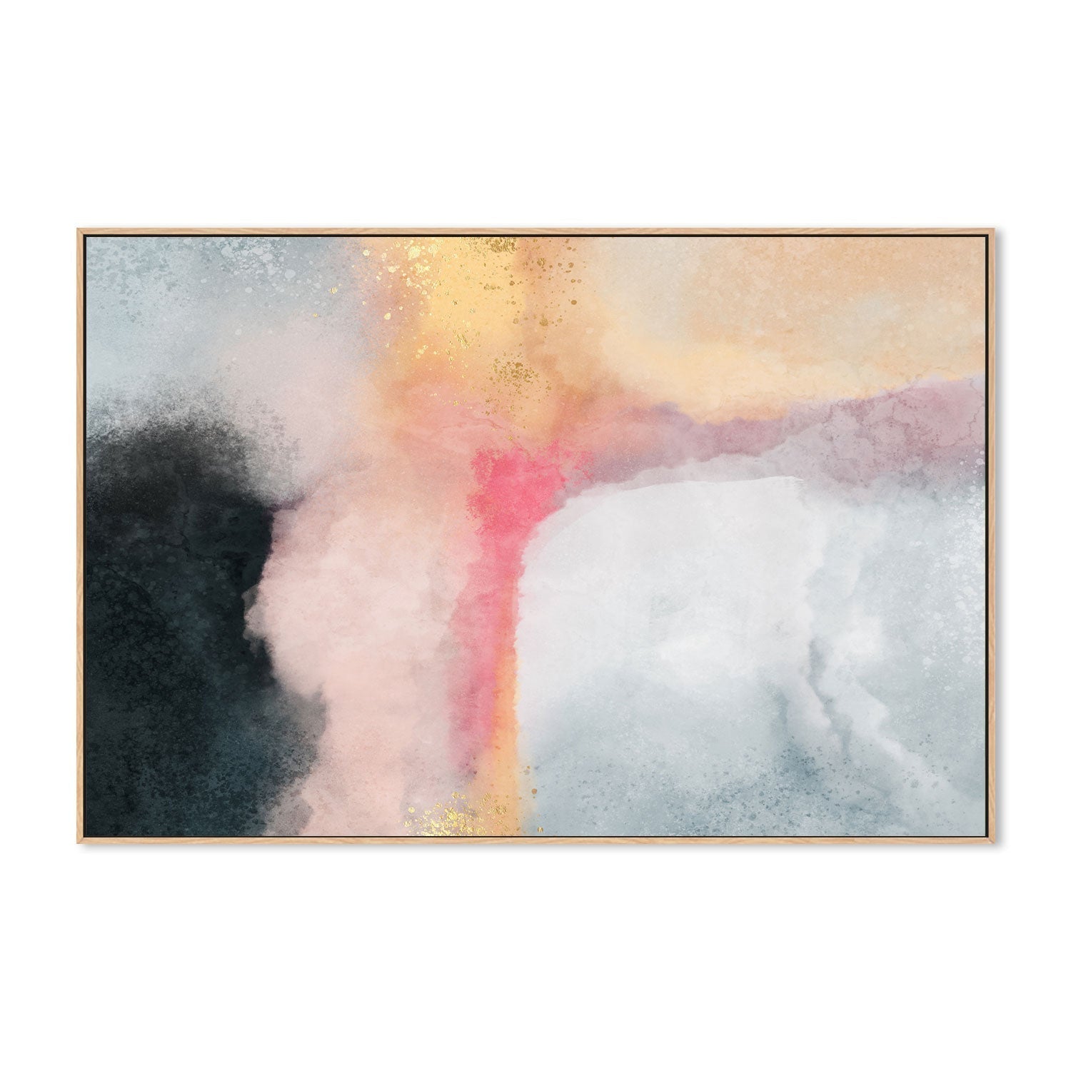 wall-art-print-canvas-poster-framed-Cloudy Pastel Watercolour-GIOIA-WALL-ART