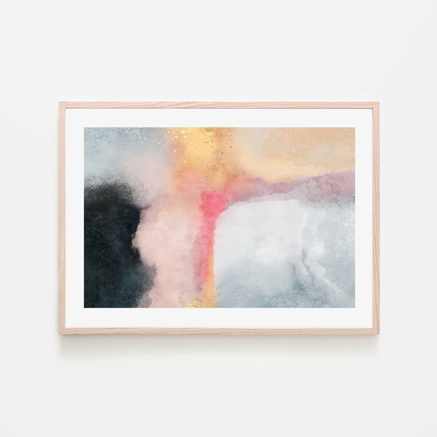 wall-art-print-canvas-poster-framed-Cloudy Pastel Watercolour-GIOIA-WALL-ART