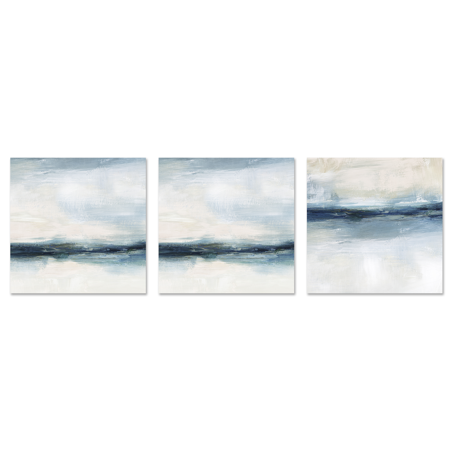 wall-art-print-canvas-poster-framed-Coastal Air, Style A, B & C, Set Of 3 , By Nina Blue-1