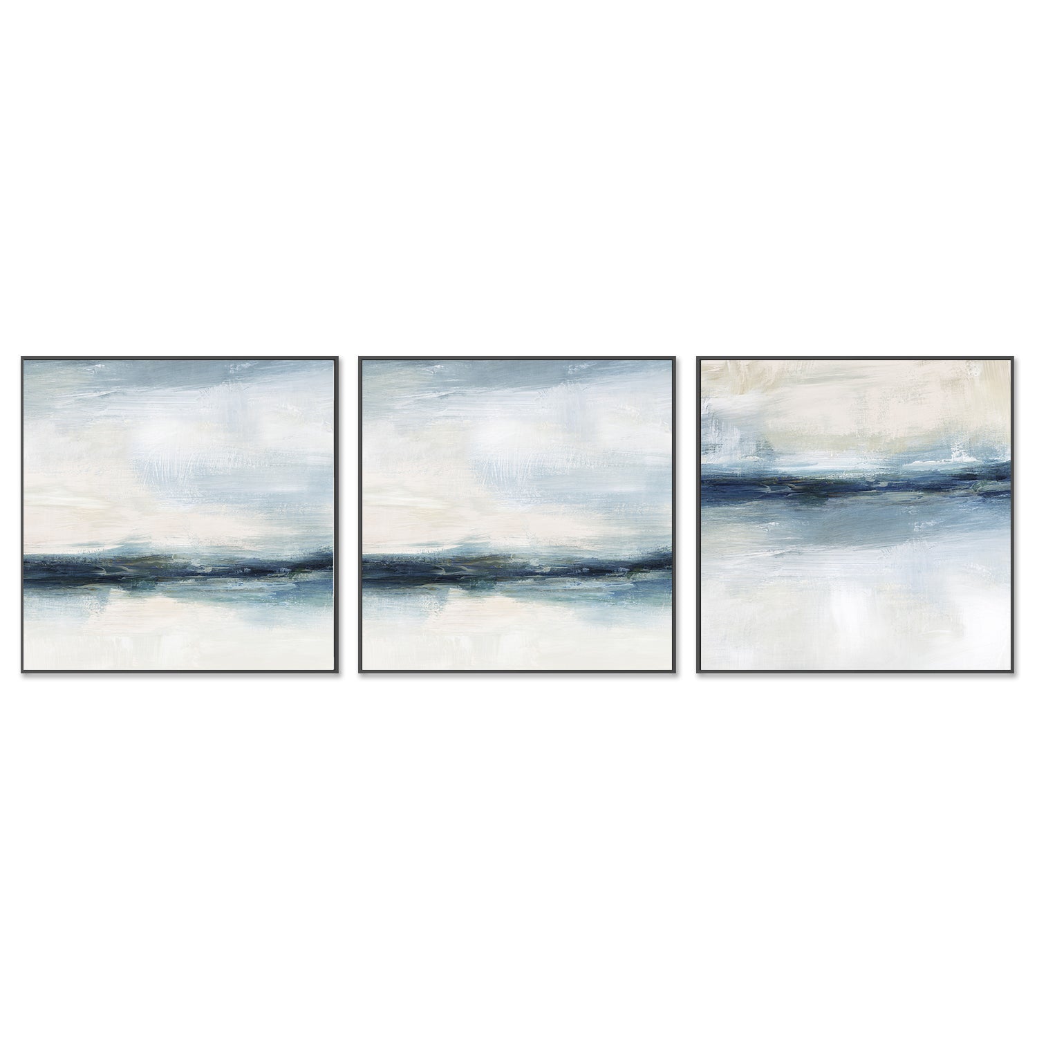 wall-art-print-canvas-poster-framed-Coastal Air, Style A, B & C, Set Of 3 , By Nina Blue-3