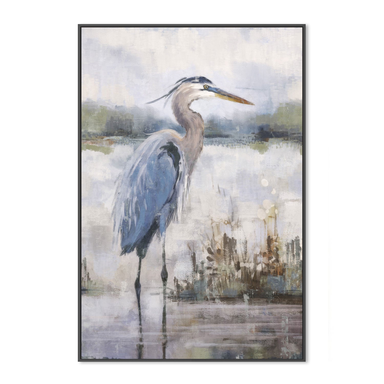 wall-art-print-canvas-poster-framed-Coastal Heron, Style A , By Nina Blue-3