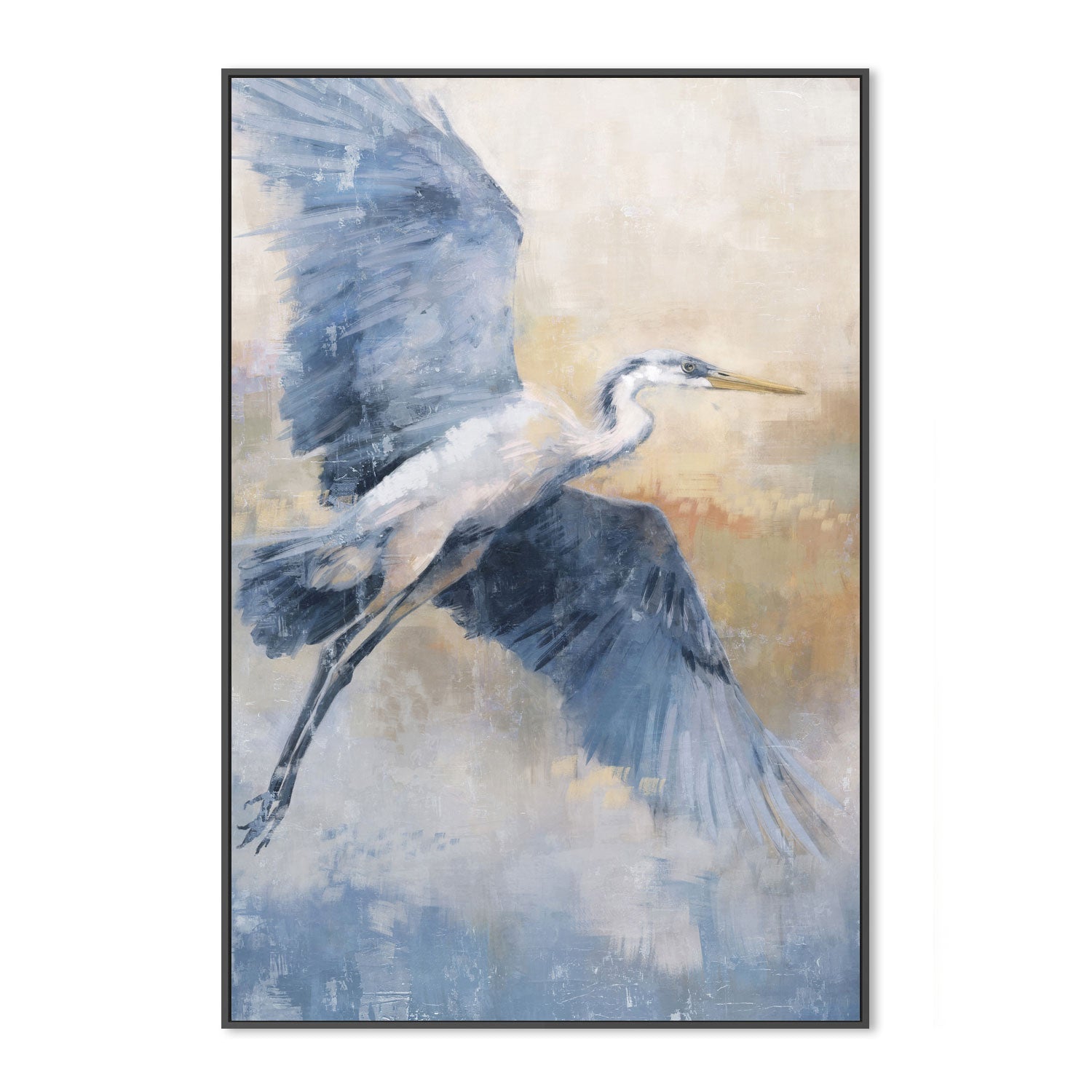 wall-art-print-canvas-poster-framed-Coastal Heron, Style B , By Nina Blue-3