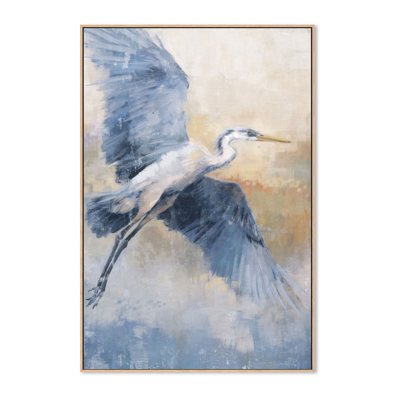 wall-art-print-canvas-poster-framed-Coastal Heron, Style B , By Nina Blue-4