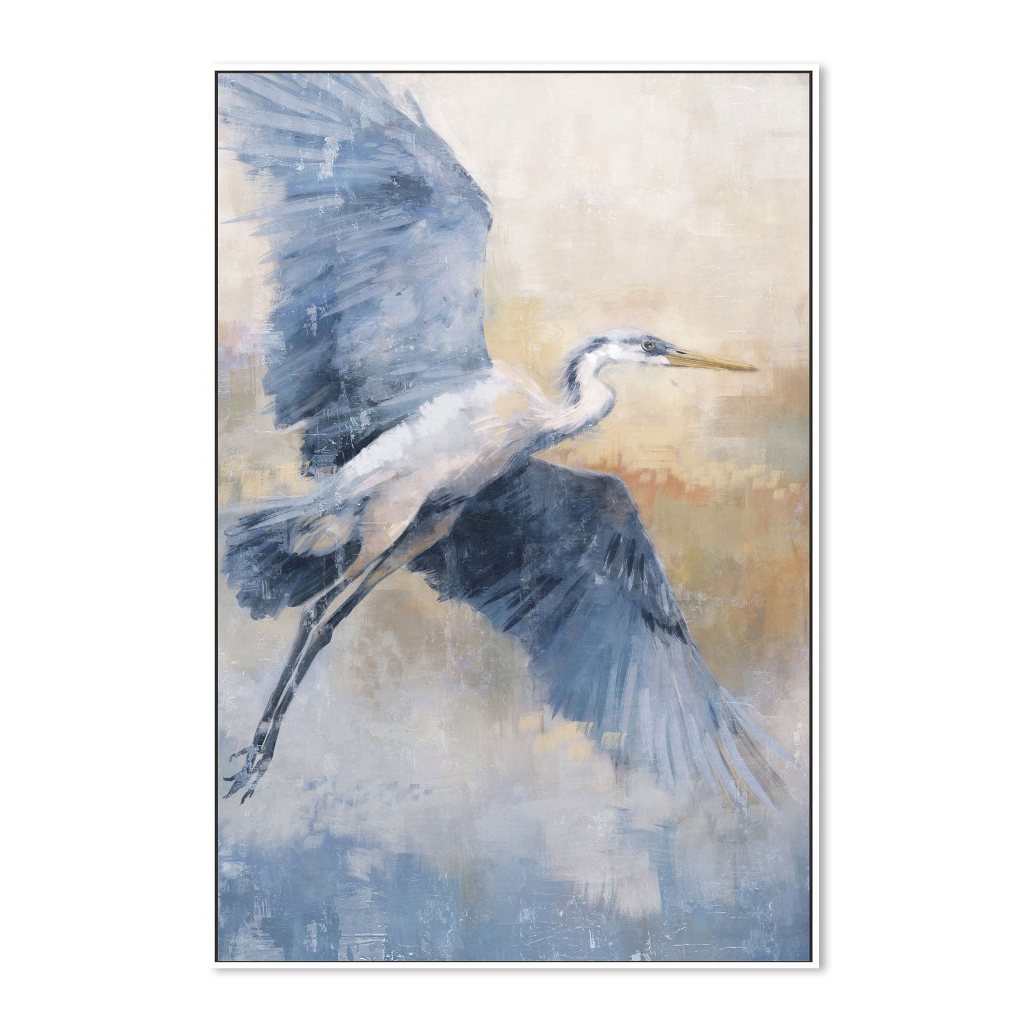 wall-art-print-canvas-poster-framed-Coastal Heron, Style B , By Nina Blue-5