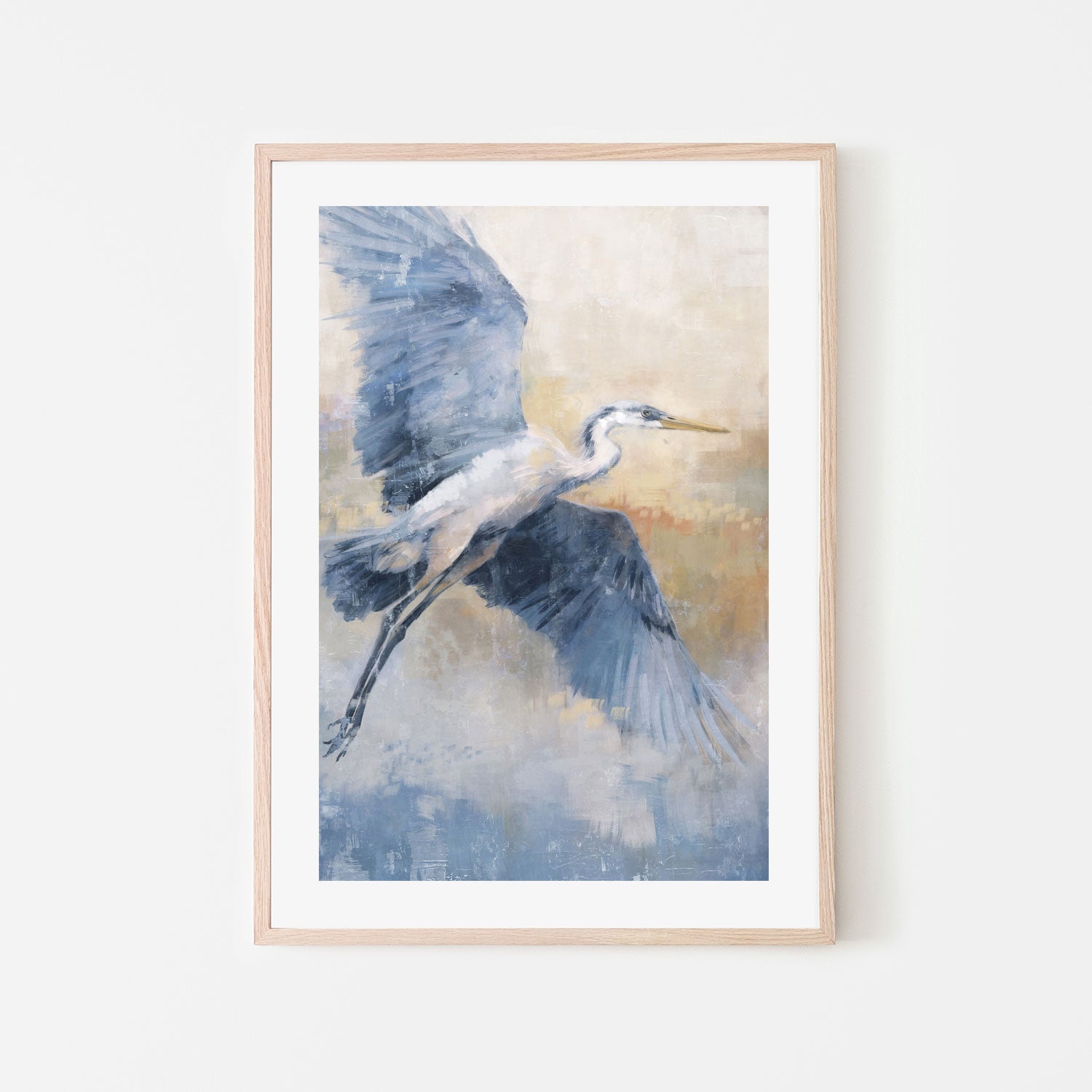 wall-art-print-canvas-poster-framed-Coastal Heron, Style B , By Nina Blue-6