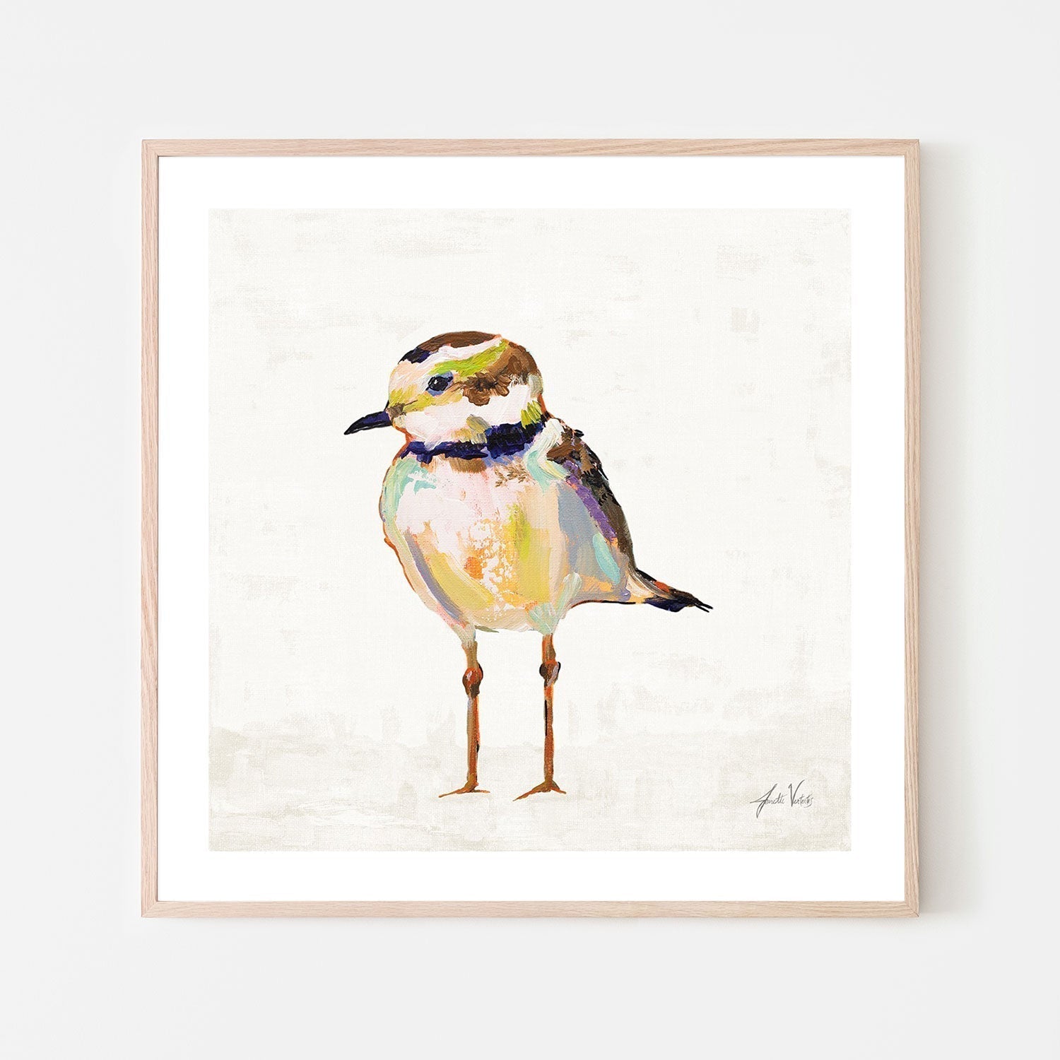 wall-art-print-canvas-poster-framed-Coastal Plover Linen, Style B-by-Jeanette Vertentes-Gioia Wall Art