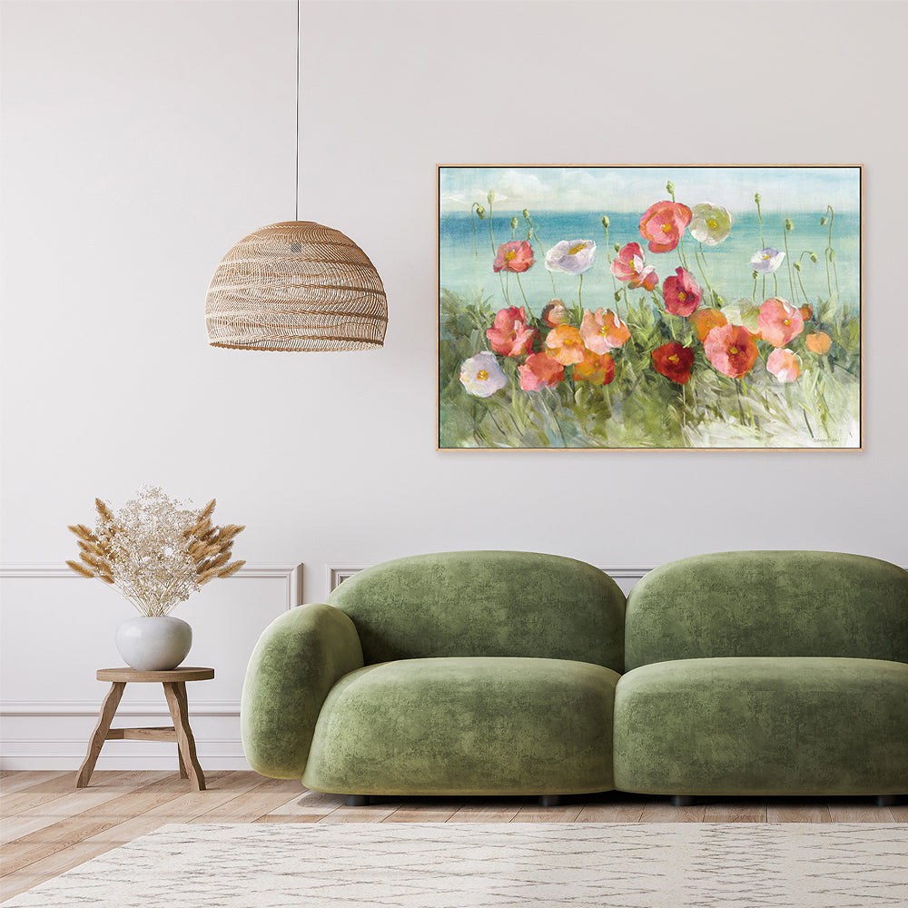 wall-art-print-canvas-poster-framed-Coastal Poppies Light-by-Danhui Nai-Gioia Wall Art