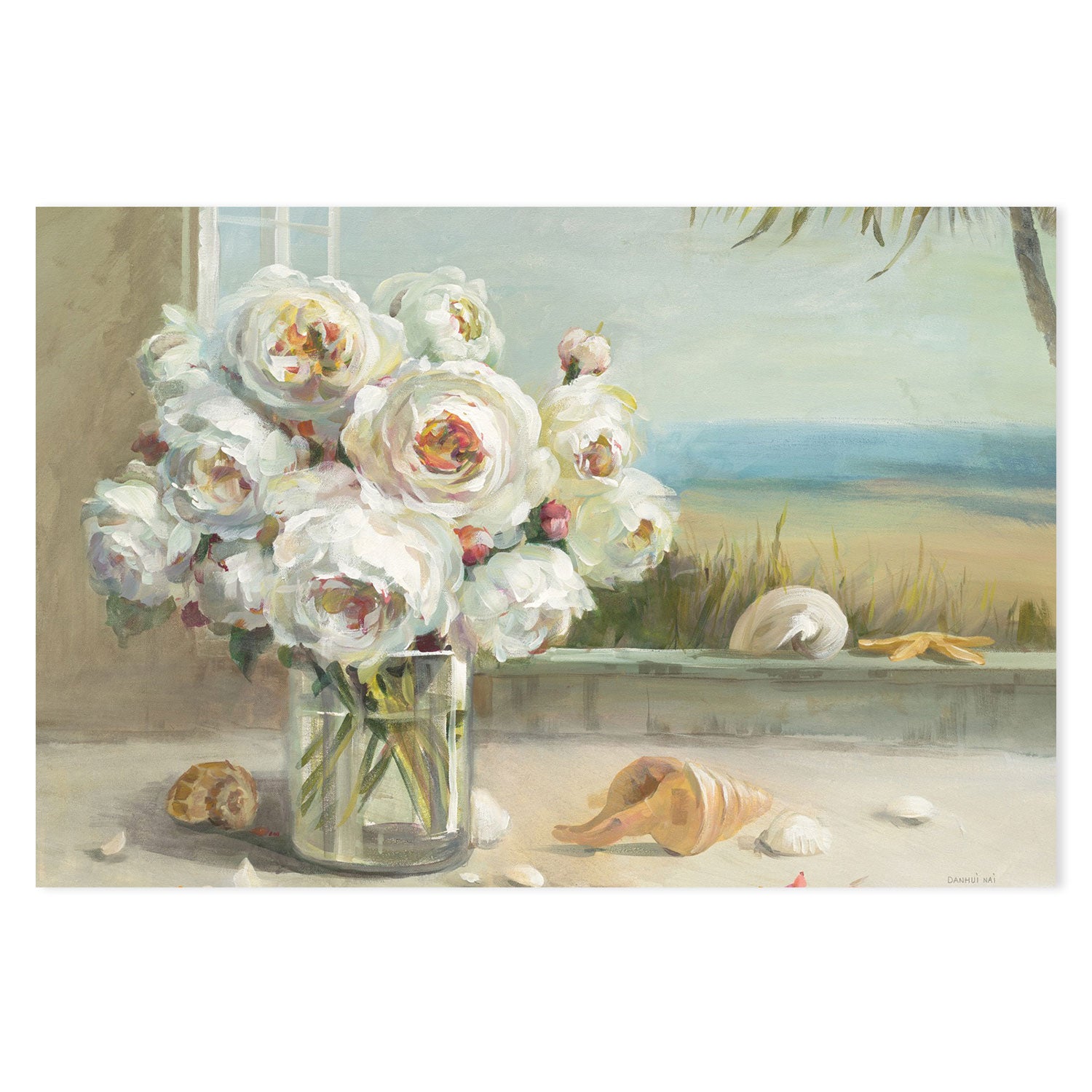 wall-art-print-canvas-poster-framed-Coastal Roses, Style B-by-Danhui Nai-Gioia Wall Art