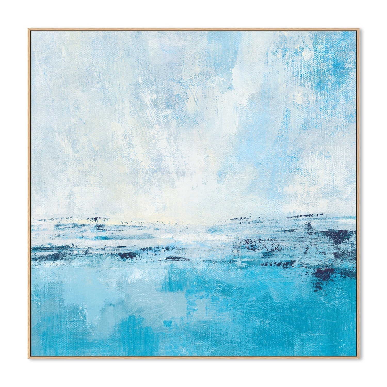 wall-art-print-canvas-poster-framed-Coastal View Aqua, Style A-by-Silvia Vassileva-Gioia Wall Art