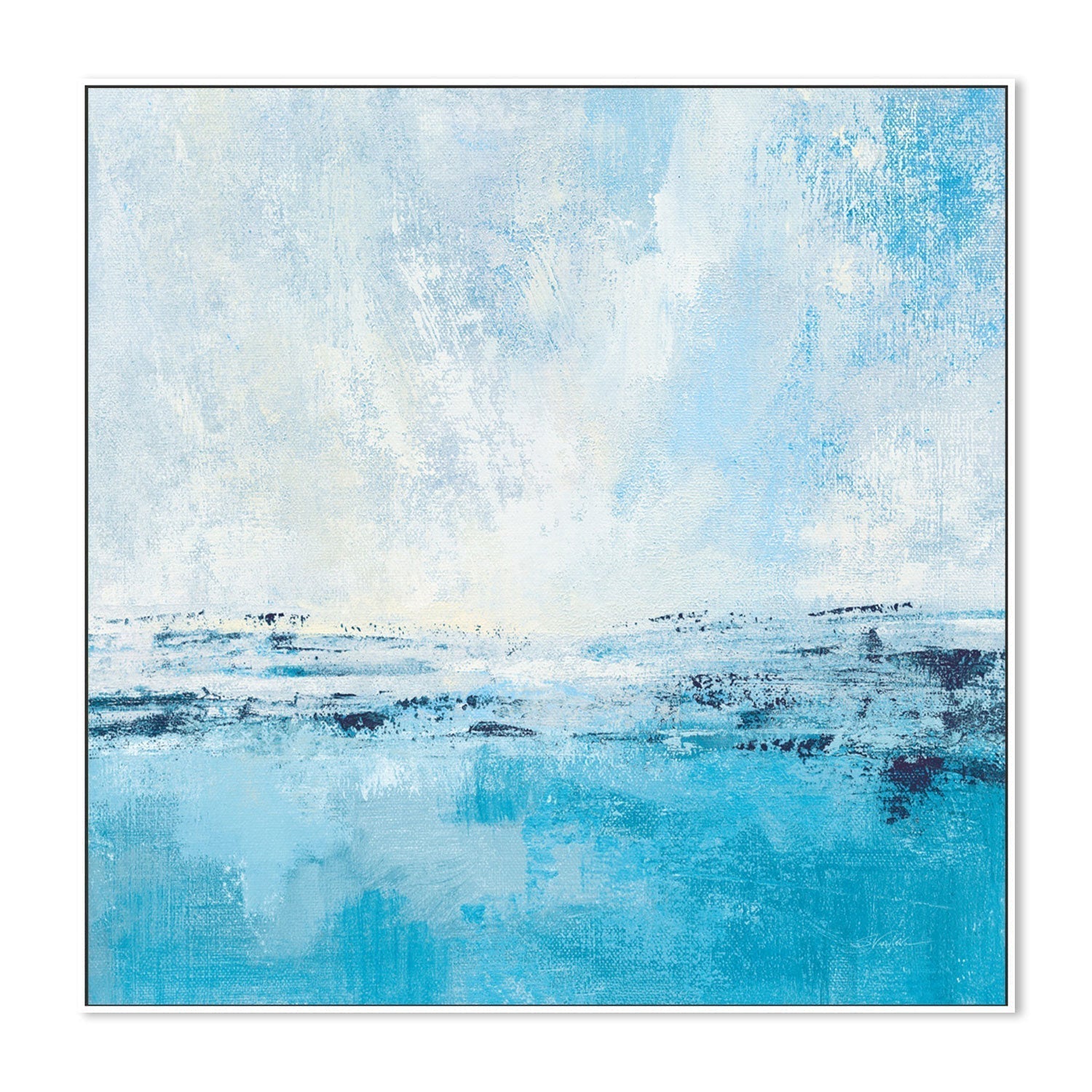 wall-art-print-canvas-poster-framed-Coastal View Aqua, Style A-by-Silvia Vassileva-Gioia Wall Art