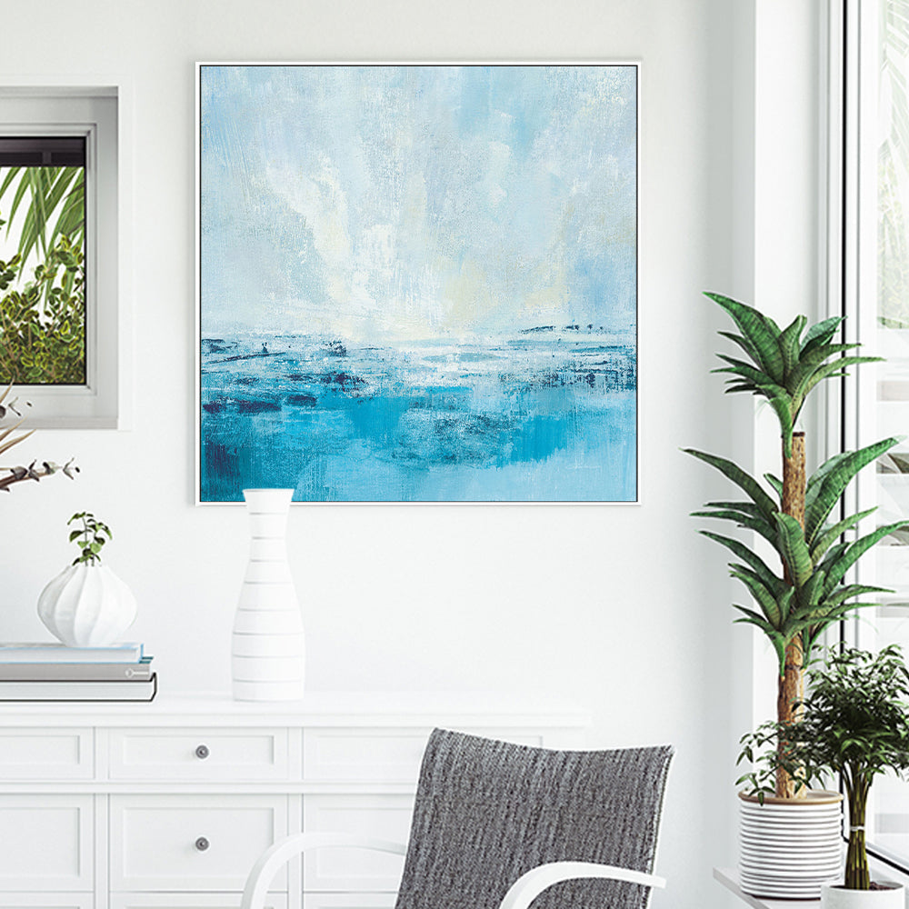 wall-art-print-canvas-poster-framed-Coastal View Aqua, Style B-by-Silvia Vassileva-Gioia Wall Art