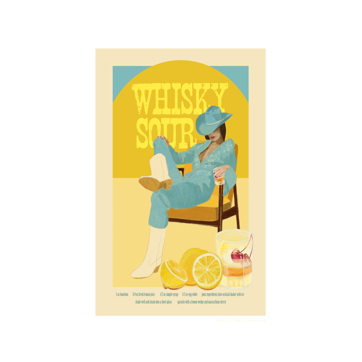 wall-art-print-canvas-poster-framed-Cocktails Whiskysour-1