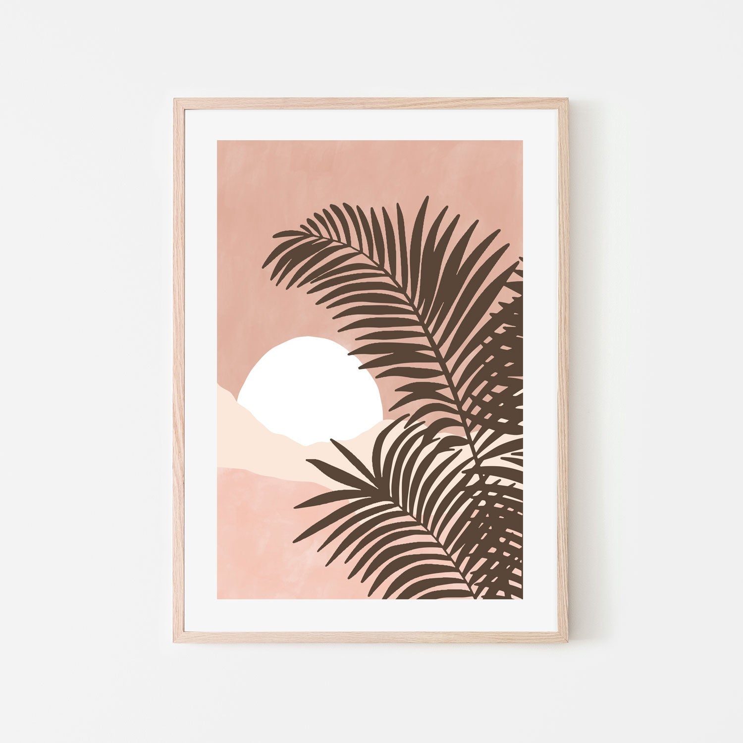 wall-art-print-canvas-poster-framed-Cocoa Palm Leaves , By Elena Ristova-GIOIA-WALL-ART