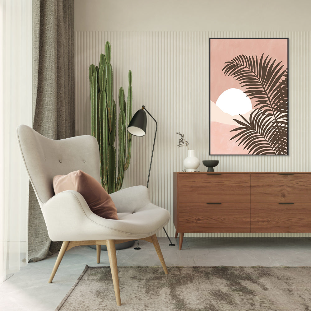 wall-art-print-canvas-poster-framed-Cocoa Palm Leaves , By Elena Ristova-GIOIA-WALL-ART