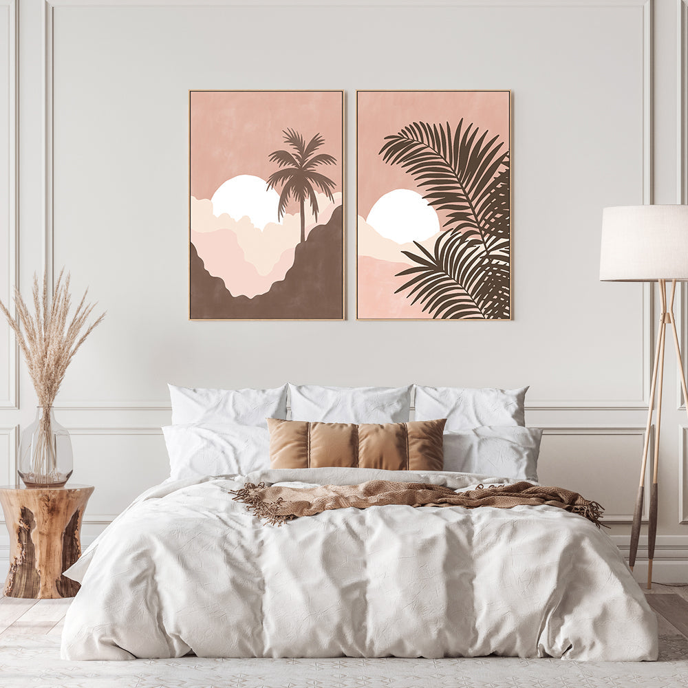 wall-art-print-canvas-poster-framed-Cocoa Seaside, Set Of 2 , By Elena Ristova-GIOIA-WALL-ART