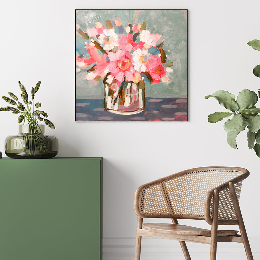 wall-art-print-canvas-poster-framed-Coffee And Flowers , By Kristy Andrews-GIOIA-WALL-ART