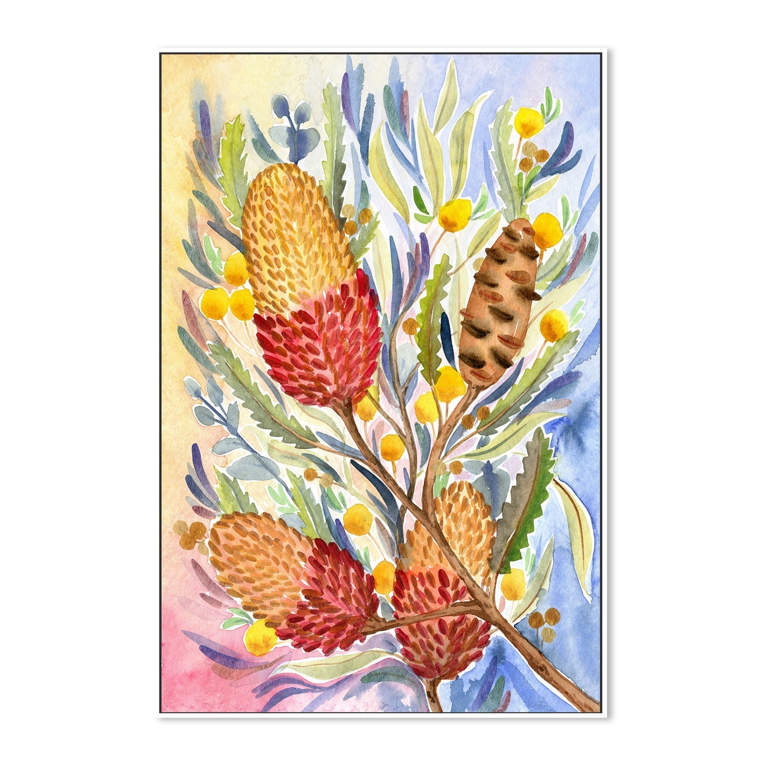 Colourful Banksia Bunch , By Jessie Mitchelson