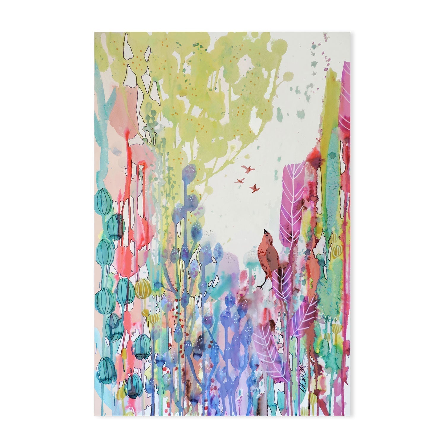 wall-art-print-canvas-poster-framed-Colourful Forest , By Sylvie Demers-GIOIA-WALL-ART