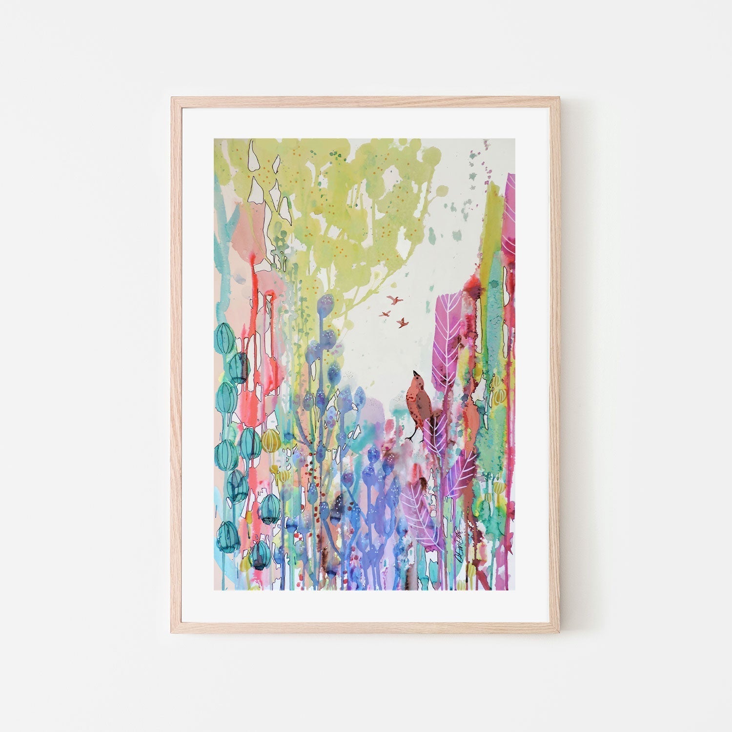 wall-art-print-canvas-poster-framed-Colourful Forest , By Sylvie Demers-GIOIA-WALL-ART