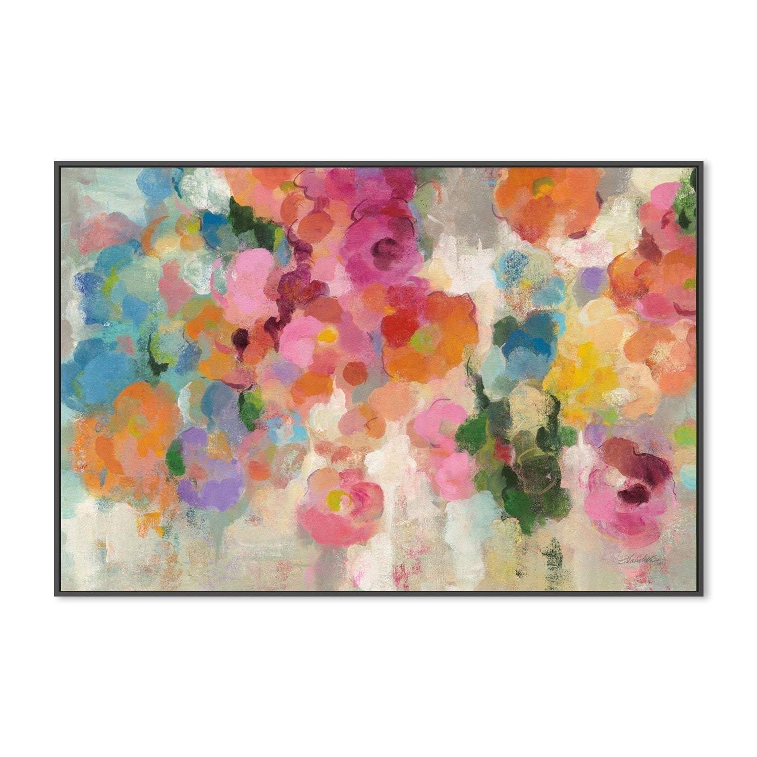 wall-art-print-canvas-poster-framed-Colourful Garden, Style A-by-Silvia Vassileva-Gioia Wall Art