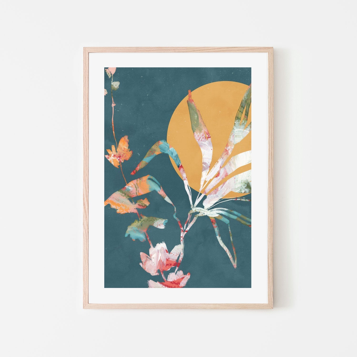 wall-art-print-canvas-poster-framed-Colourful Geometric Botanical, Style B , By Nina Blue-6