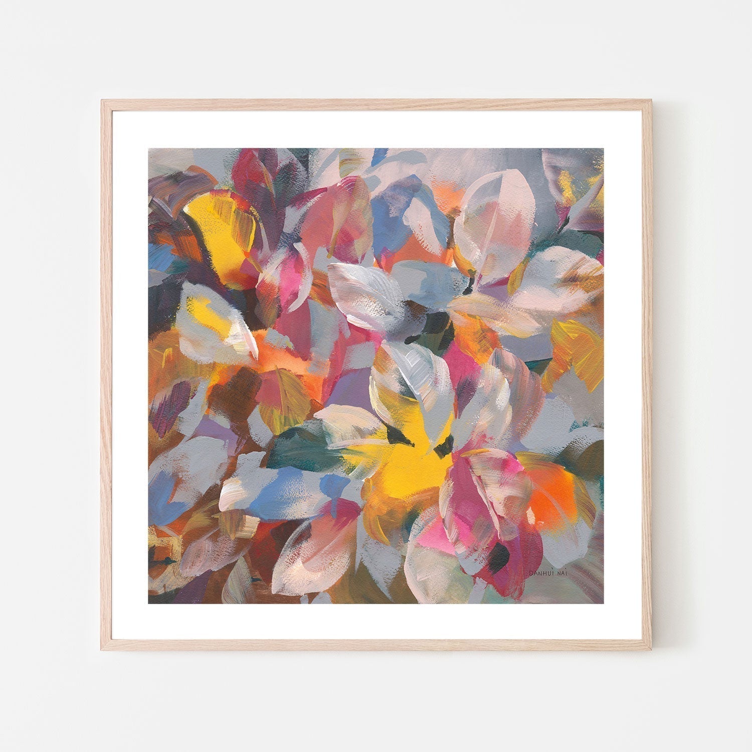 wall-art-print-canvas-poster-framed-Confetti Leaves-by-Danhui Nai-Gioia Wall Art