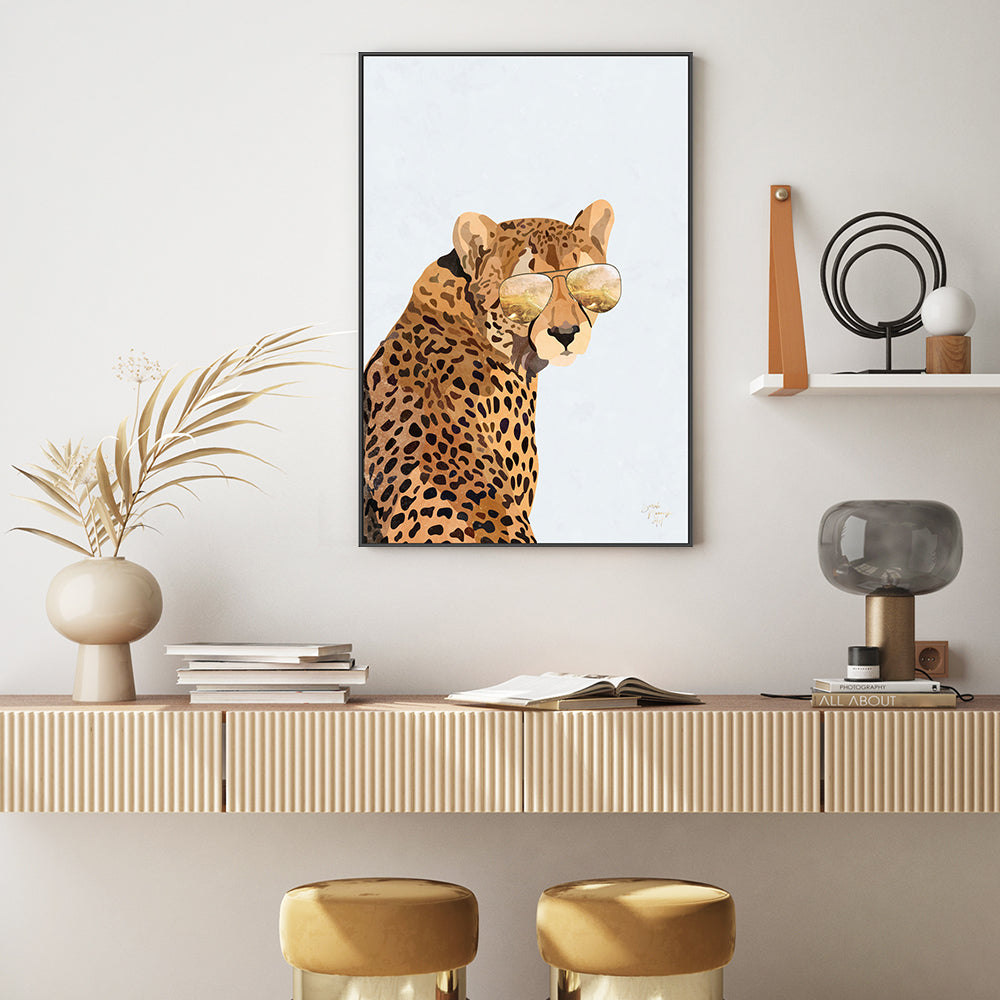 wall-art-print-canvas-poster-framed-Cool Cat , By Sarah Manovski-GIOIA-WALL-ART