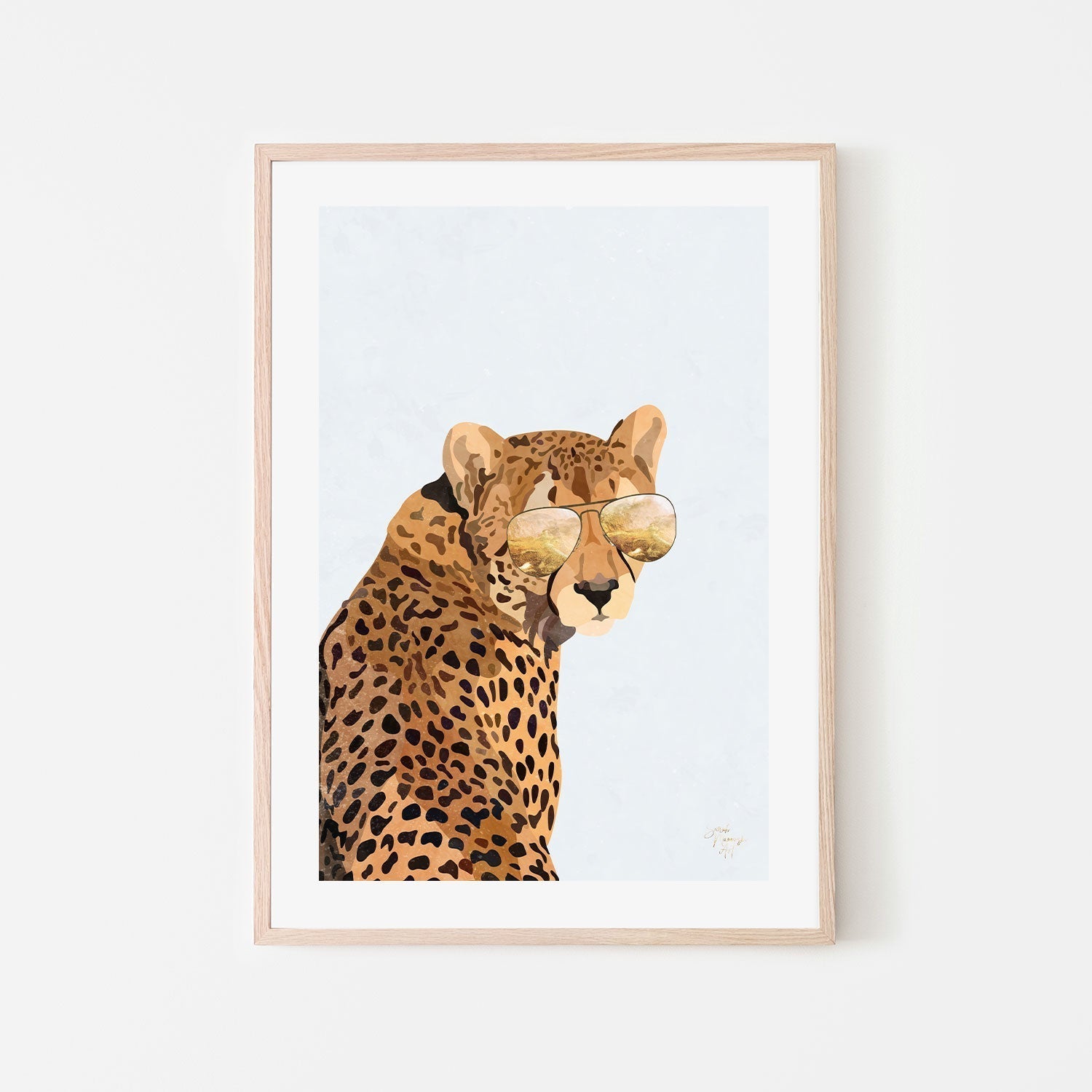 wall-art-print-canvas-poster-framed-Cool Cat , By Sarah Manovski-GIOIA-WALL-ART