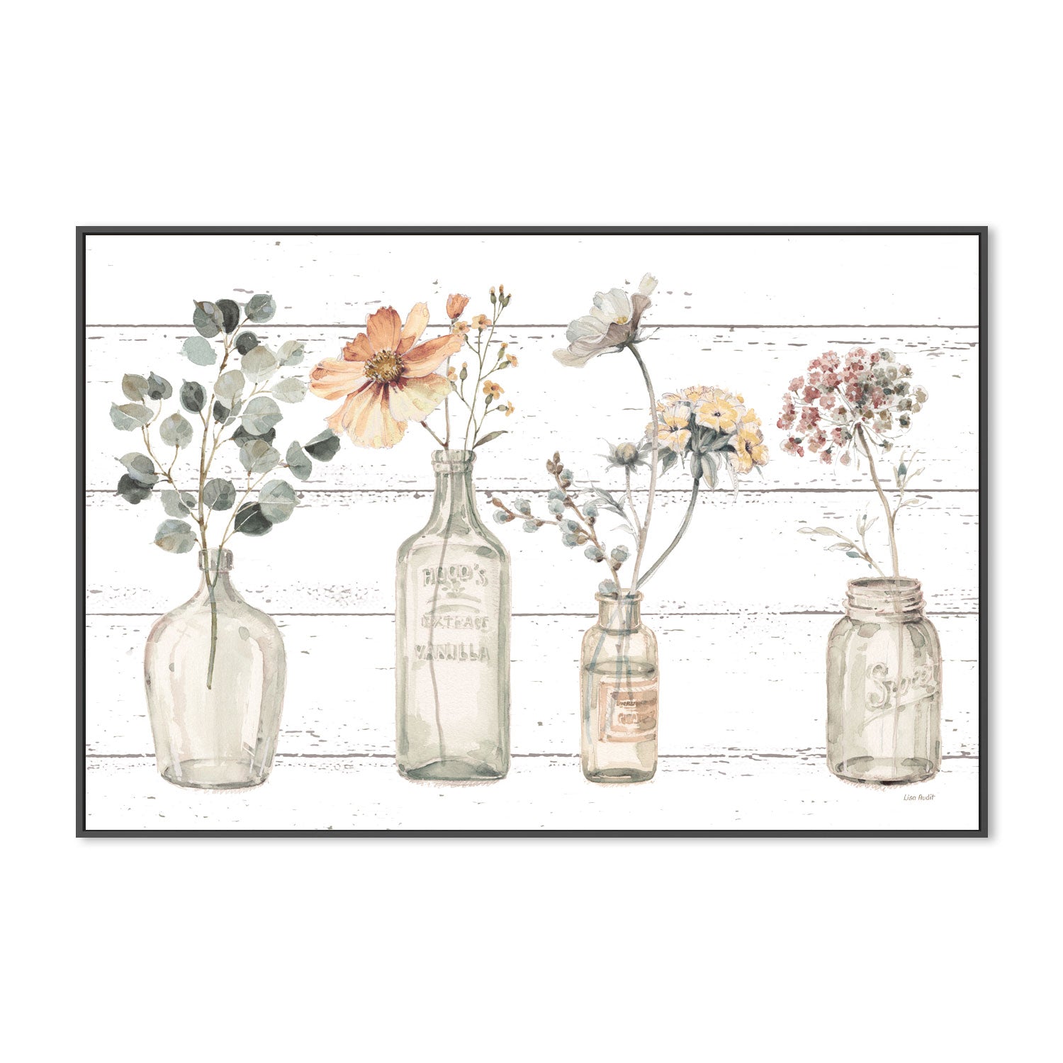 wall-art-print-canvas-poster-framed-Country Florals , By Lisa Audit-GIOIA-WALL-ART