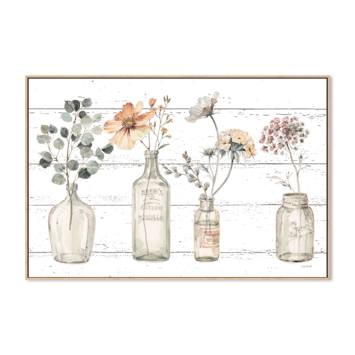 wall-art-print-canvas-poster-framed-Country Florals , By Lisa Audit-GIOIA-WALL-ART