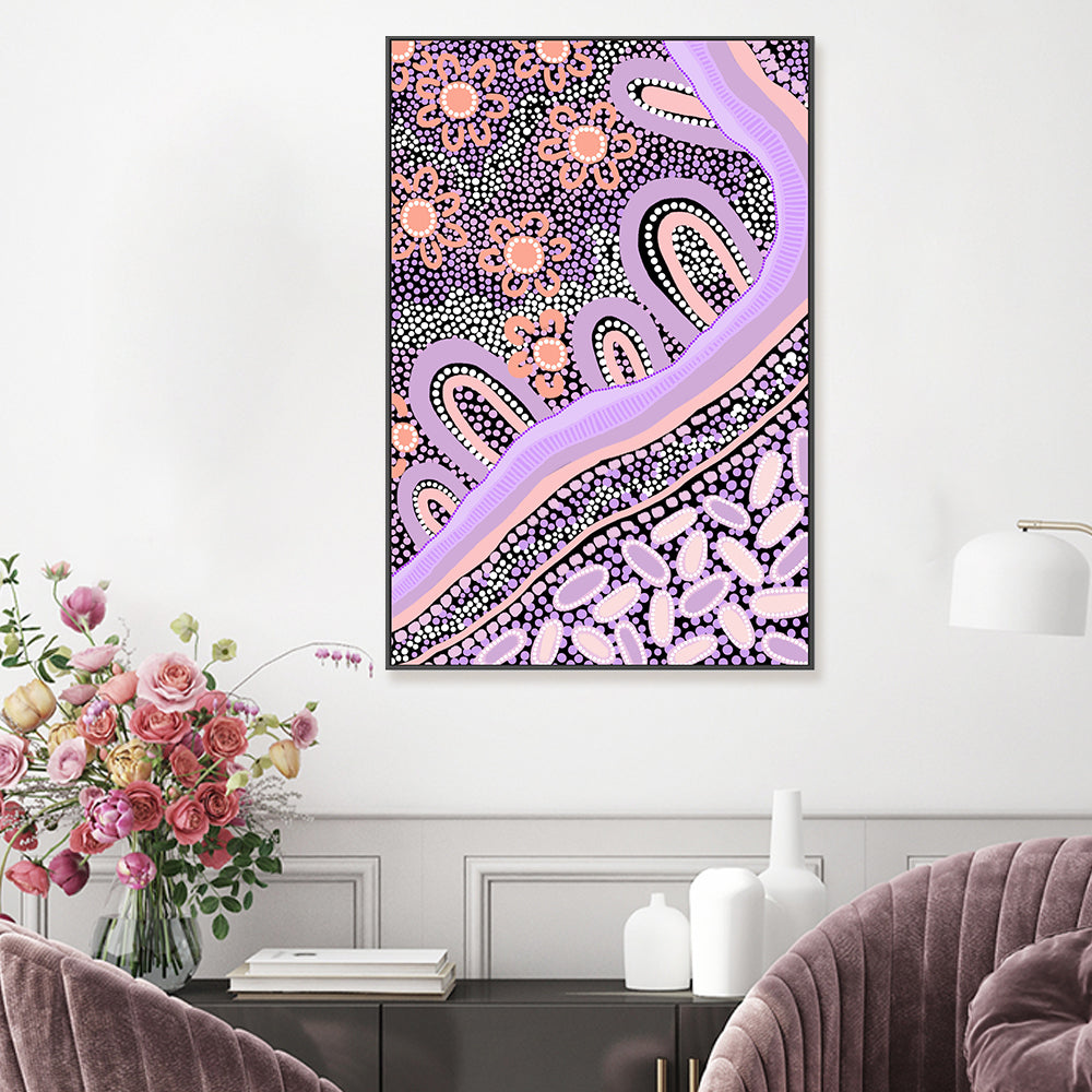 wall-art-print-canvas-poster-framed-Country In Colour Purple Blush-by-Leah Cummins-Gioia Wall Art