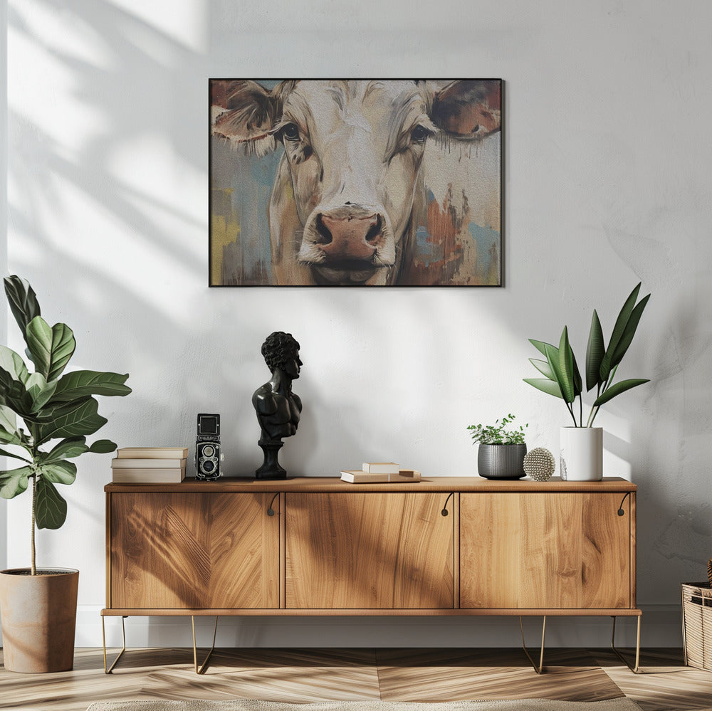 wall-art-print-canvas-poster-framed-Cow No 1 , By Andreas Magnusson-2