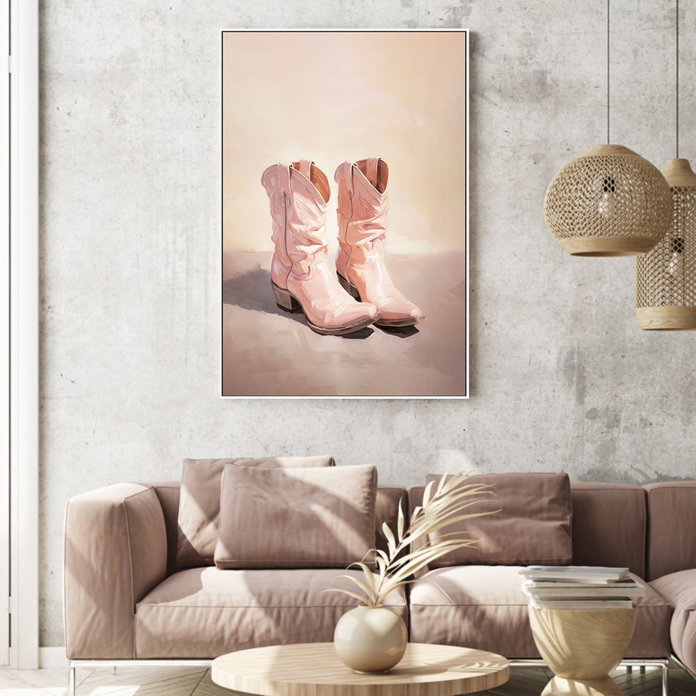 wall-art-print-canvas-poster-framed-Cowgirl Boots , By Lady Hana-2