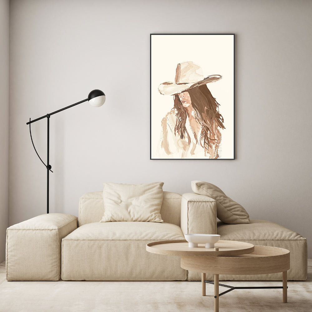 wall-art-print-canvas-poster-framed-Cowgirl Neutral , By Lady Hana-2