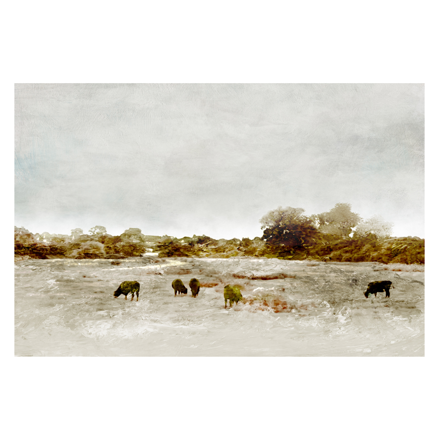 wall-art-print-canvas-poster-framed-Cows By The Sea , By Dan Hobday-GIOIA-WALL-ART