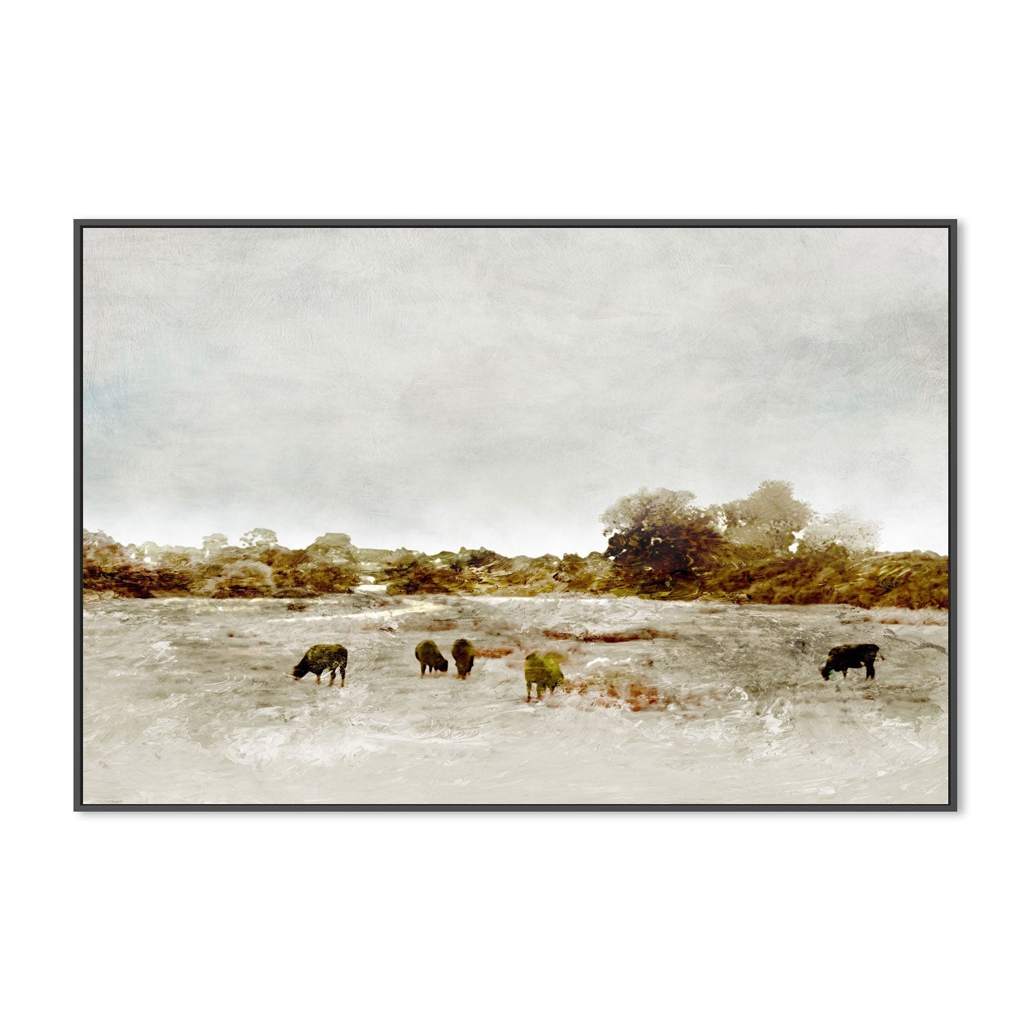 wall-art-print-canvas-poster-framed-Cows By The Sea , By Dan Hobday-GIOIA-WALL-ART