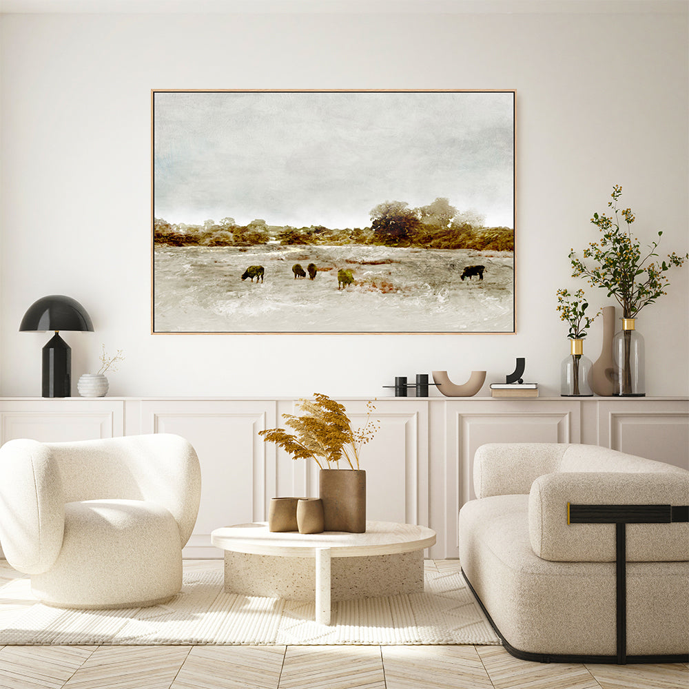 wall-art-print-canvas-poster-framed-Cows By The Sea , By Dan Hobday-GIOIA-WALL-ART