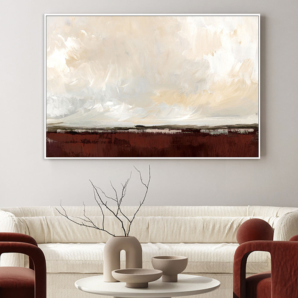 wall-art-print-canvas-poster-framed-Crimson Horizon , By Nina Blue-2