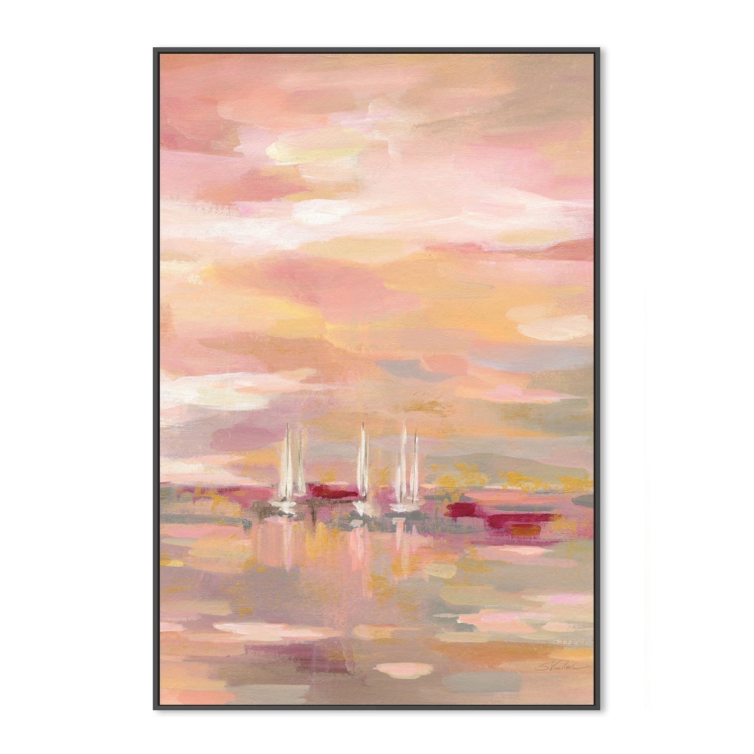 wall-art-print-canvas-poster-framed-Crimson Waves-by-Silvia Vassileva-Gioia Wall Art