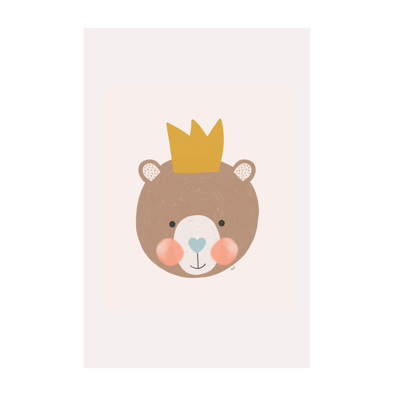 wall-art-print-canvas-poster-framed-Crown Bear , By Menina Lisboa-1