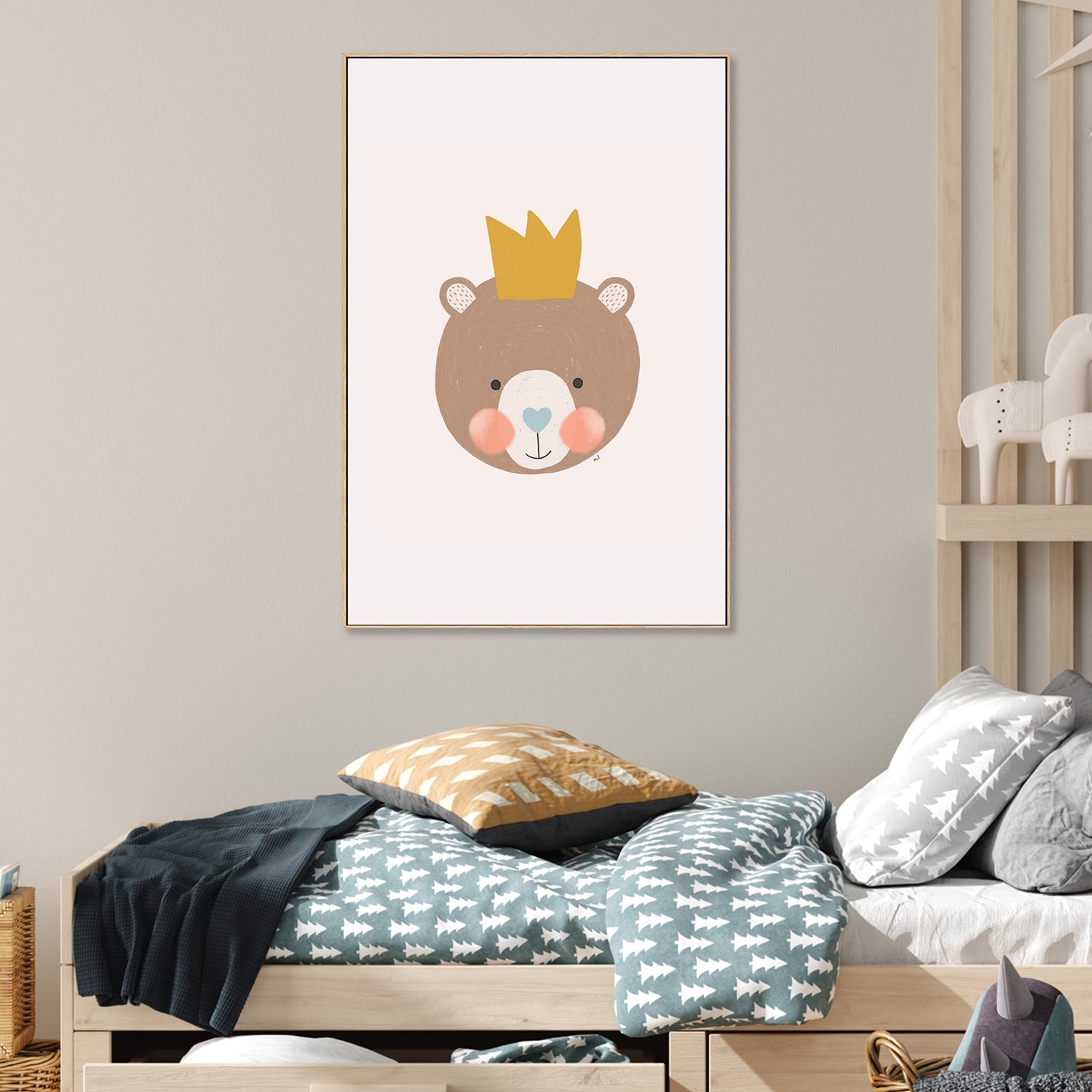 wall-art-print-canvas-poster-framed-Crown Bear , By Menina Lisboa-2