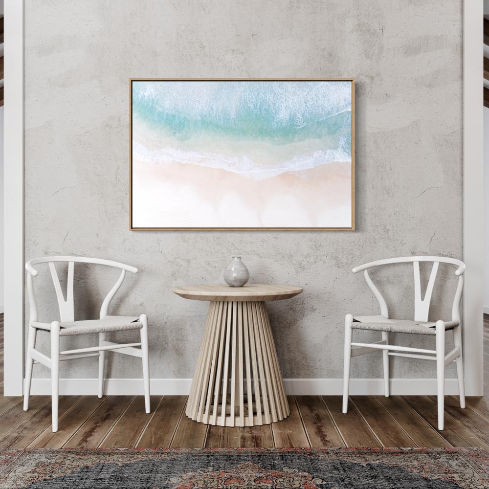 wall-art-print-canvas-poster-framed-Crystal Clear Sea And Beach, Soft Tone-by-Gioia Wall Art-Gioia Wall Art