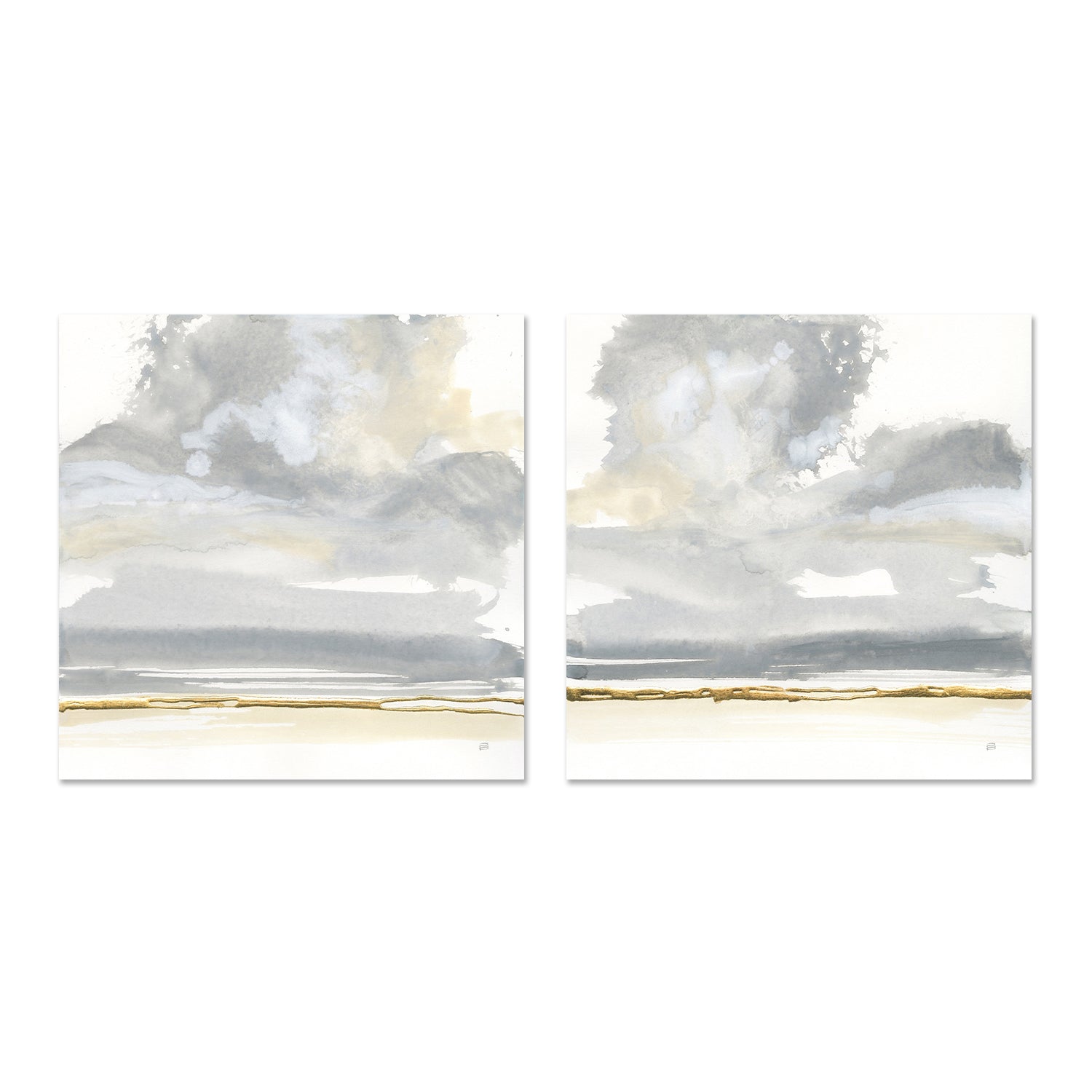 wall-art-print-canvas-poster-framed-Cumulus Gray, Set of 2-by-Chris Paschke-Gioia Wall Art