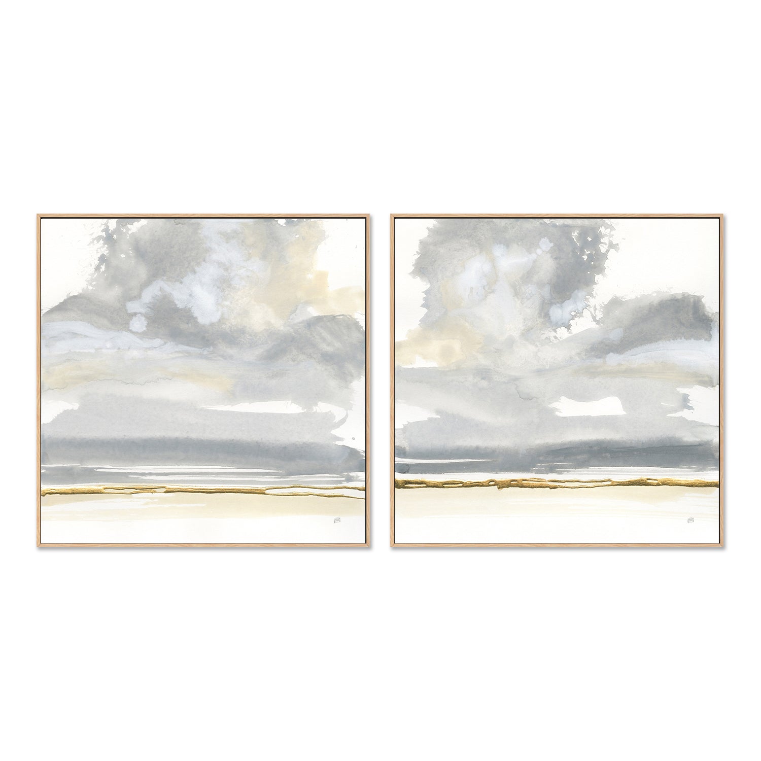 wall-art-print-canvas-poster-framed-Cumulus Gray, Set of 2-by-Chris Paschke-Gioia Wall Art