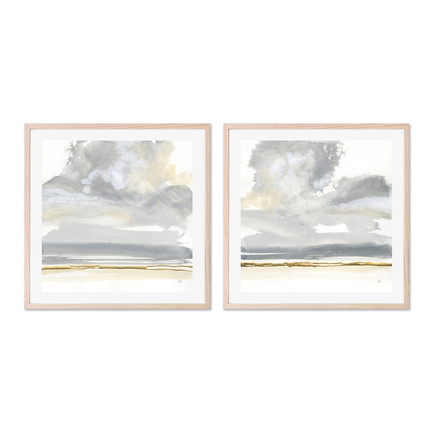 wall-art-print-canvas-poster-framed-Cumulus Gray, Set of 2-by-Chris Paschke-Gioia Wall Art