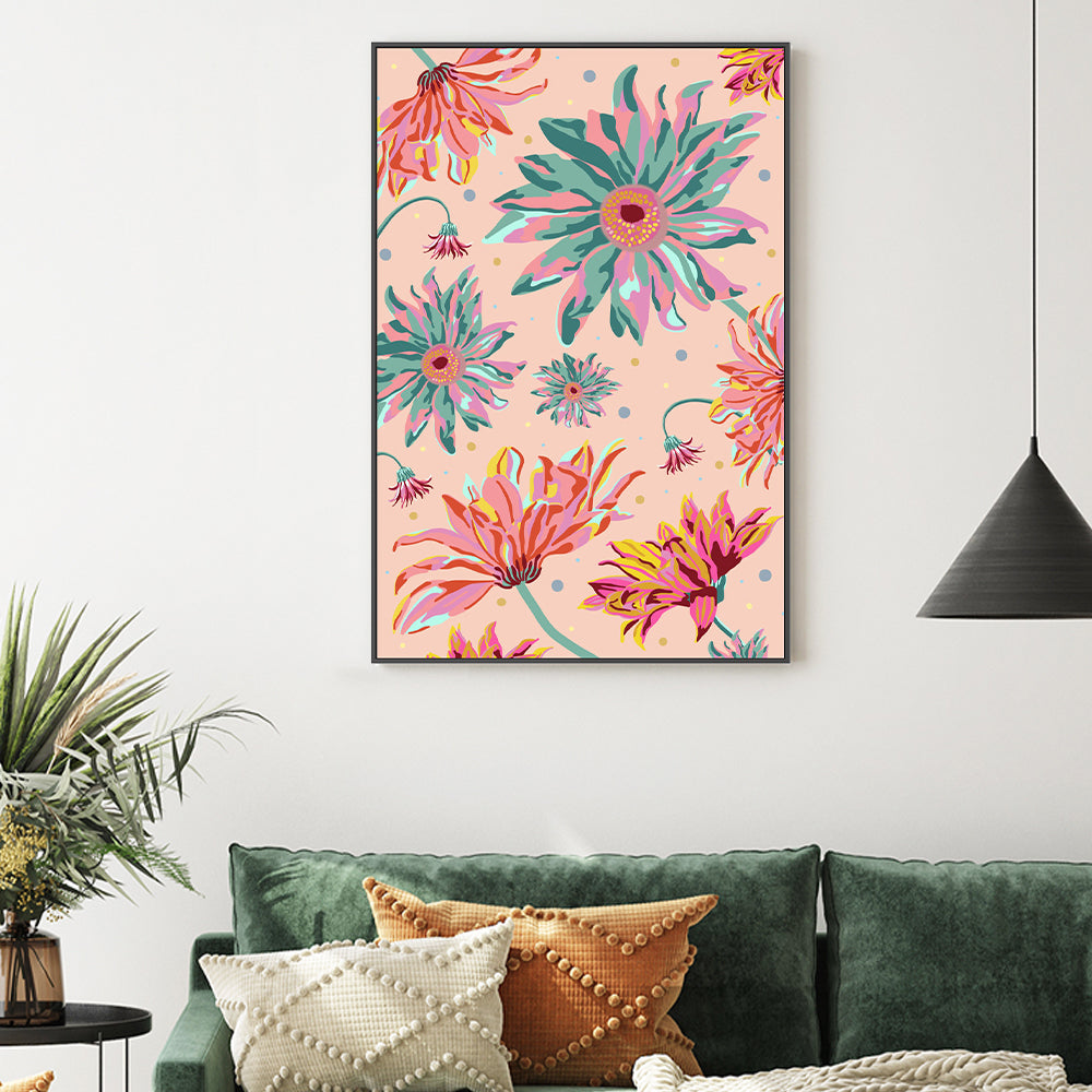 wall-art-print-canvas-poster-framed-Daisy Blooms , By Unratio-2