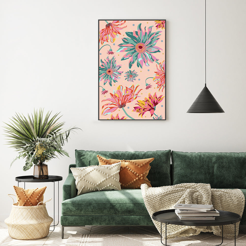 wall-art-print-canvas-poster-framed-Daisy Blooms , By Unratio-7