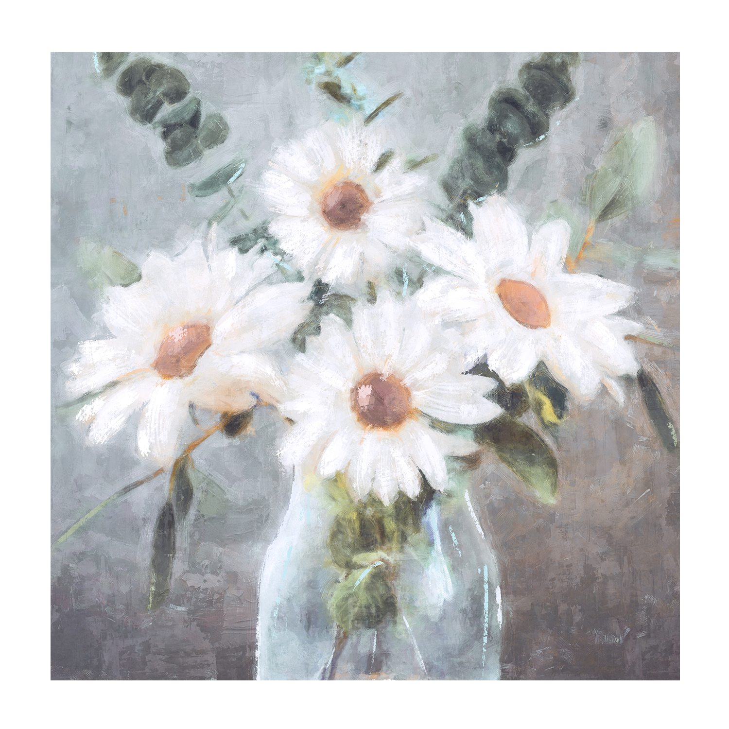 wall-art-print-canvas-poster-framed-Daisy Bouquet, Style A & B, Set of 2 , By Nina Blue-7